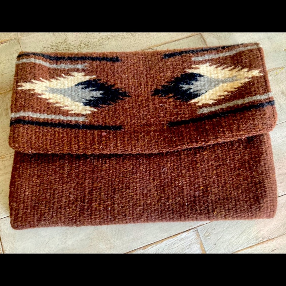 Southwestern aztec boho clutch